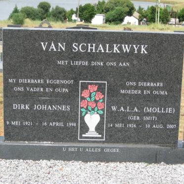 SCHALKWYK Dirk Johannes, van 1921-1998 &amp; W.A.L.A. SMIT 1926-2007
