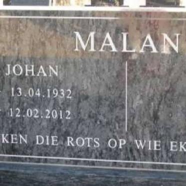 MALAN Johan 1932-2012