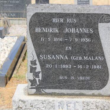 NEL Hendrik Johannes 1891-1936 &amp; Susanna MALAN 1893-1981