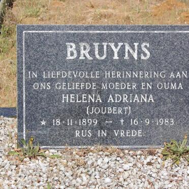 BRUYNS Helena Adriana nee JOUBERT 1899-1983
