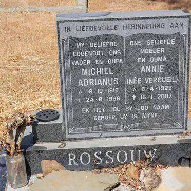 ROSSOUW Michiel Adrianus 1915-1996 &amp; Annie VERCUEIL 1923-2007