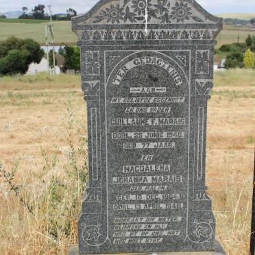 MARAIS Guillaume F. -1940 &amp; Magdalena Johanna MALAN 1864-1948