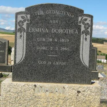 MALAN Ermina Dorothea 1879-1965
