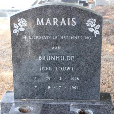 MARAIS  Brunhilde nee LOUW 1928-1991