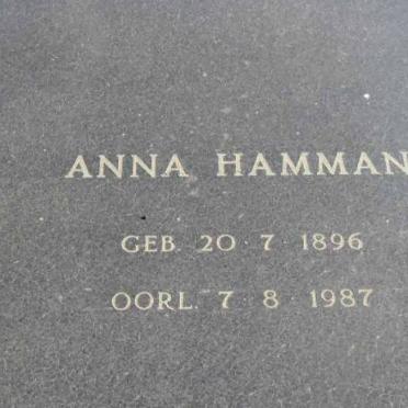 HAMMAN Anna 1896-1987