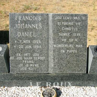 ROUX Francois Johannes Daniël, le 1956-1984