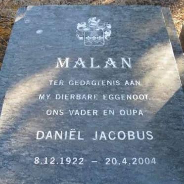 MALAN Daniël Jacobus 1922-2004