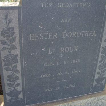 ROUX Hester Dorothea, le 1876-1967