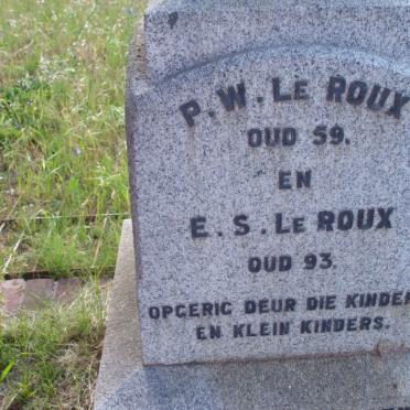 ROUX P.W., le  :: LE ROUX E.S. 