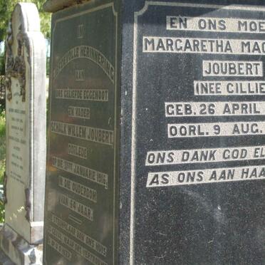 JOUBERT Schalk Willem -1916 &amp; Margaretha Magdalena CILLIE 1857-1938 