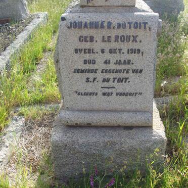 TOIT Johanna R., du nee LE ROUX -1919 :: DU TOIT Margaretha -1?88 