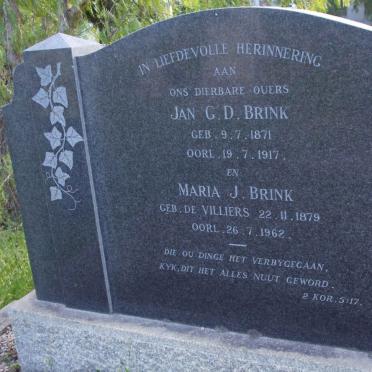 BRINK Jan G.D. 1871-1917 &amp; Maria J. DE VILLIERS 1879-1962