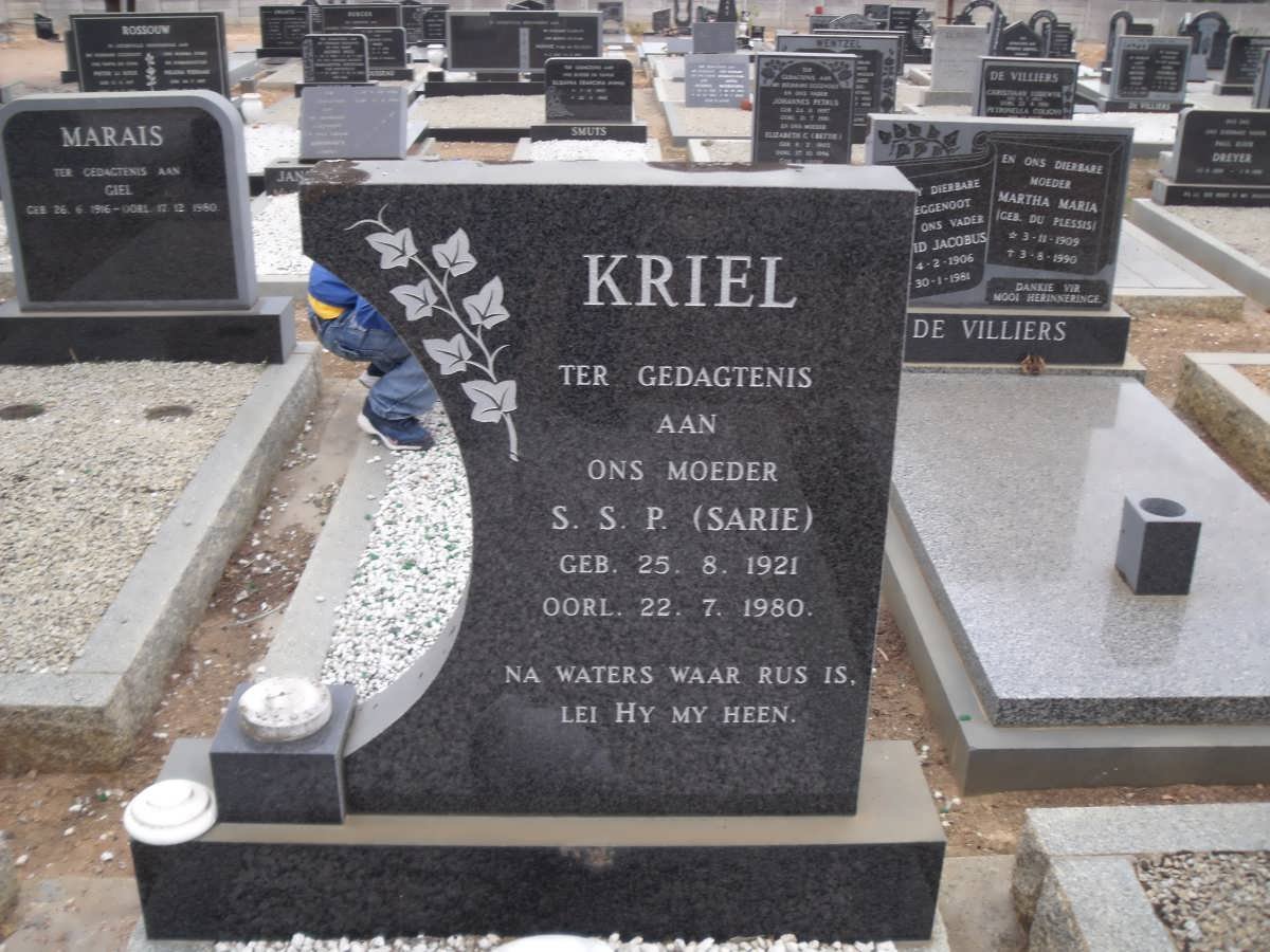 KRIEL S.S.P. 1921-1980