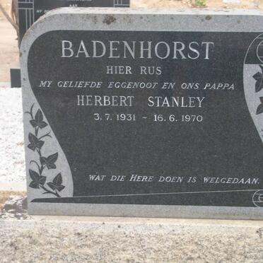 BADENHORST Herbert Stanley 1931-1970