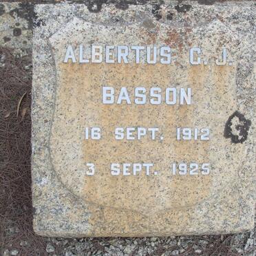 BASSON Albertus G.J. 1912-1925