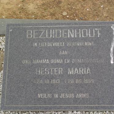 BEZUIDENHOUT Hester Maria 1913-1999