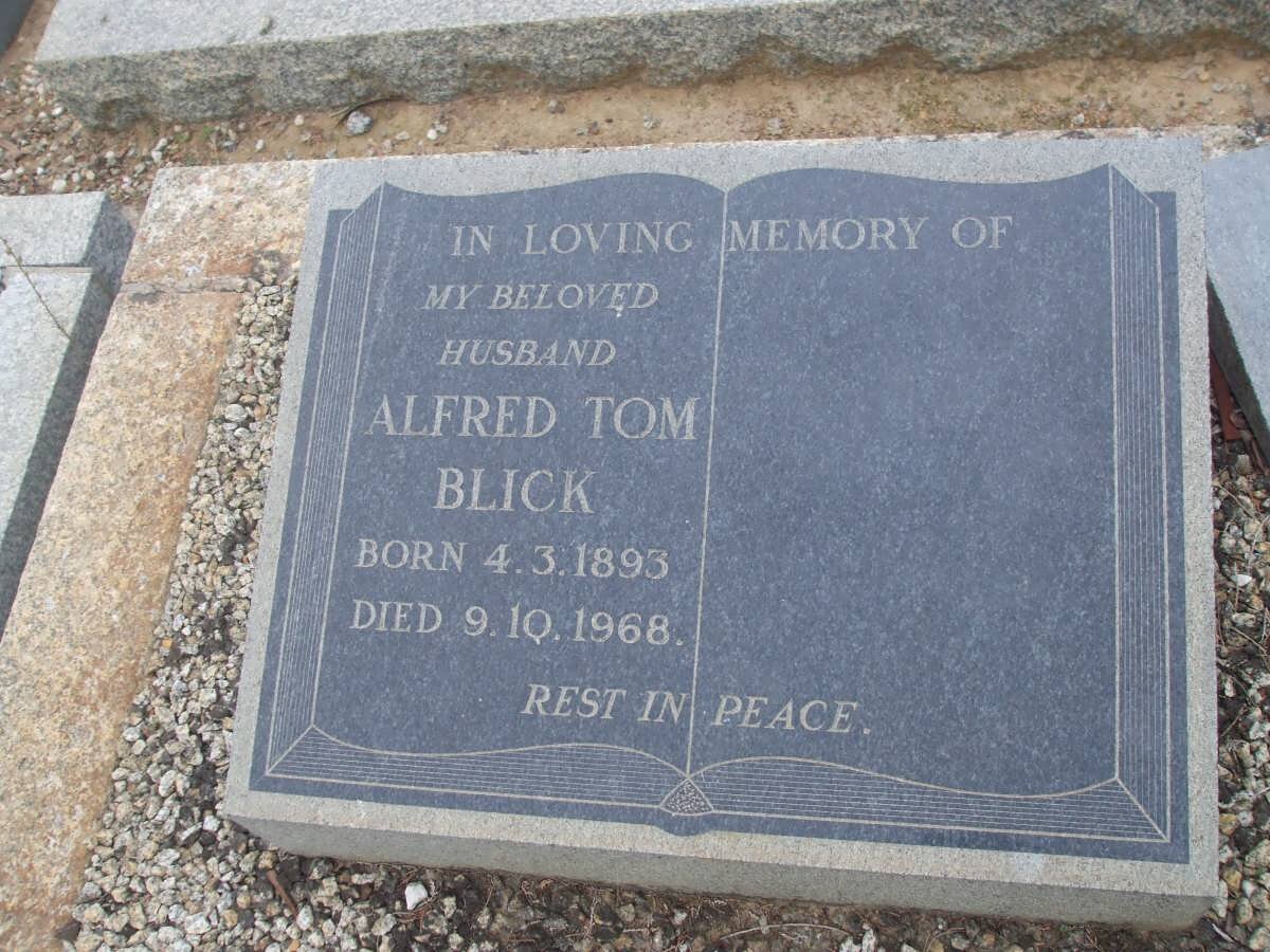 BLICK Alfred Tom 1893-1968