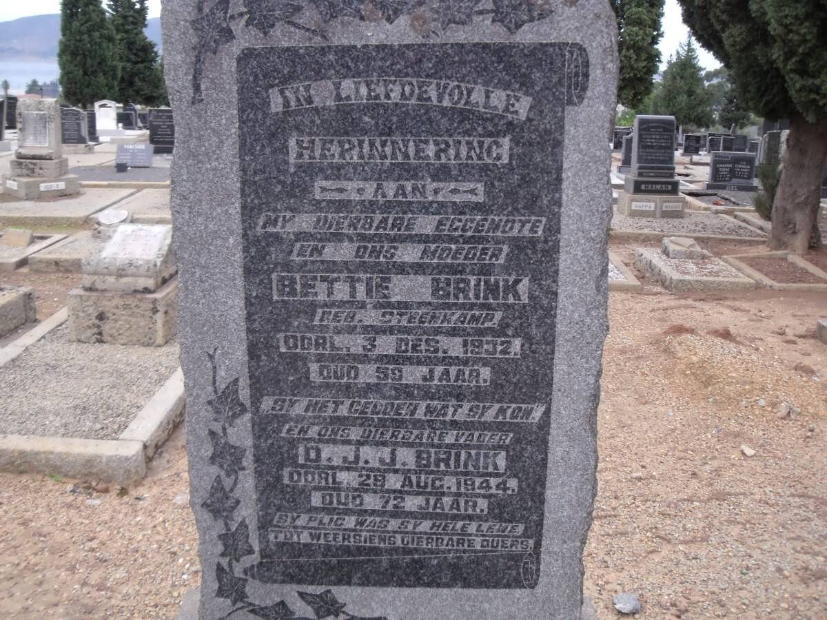 BRINK D.J.J. -1944 &amp; B. STEENKAMP -1932