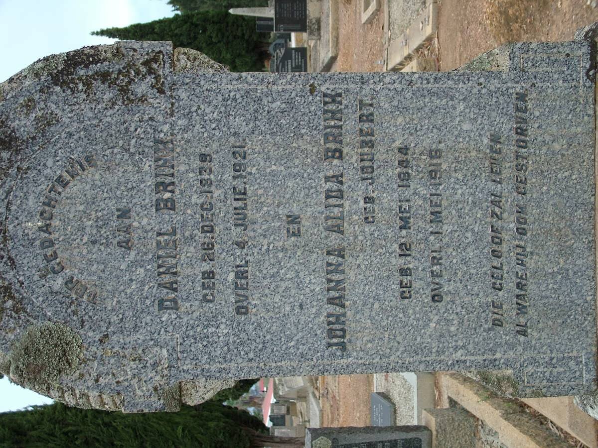 BRINK Daniel  1839-1921 &amp; Johanna Alida JOUBERT 1844-1916