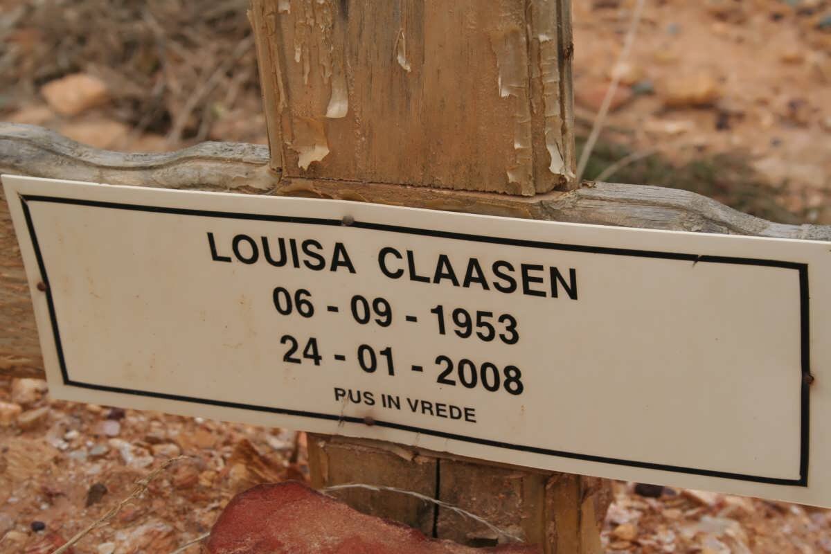 CLAASEN Louisa 1953-2008