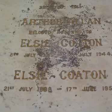 COATON Arthur Allan 1885-1944 &amp; Elsie 1888-1956