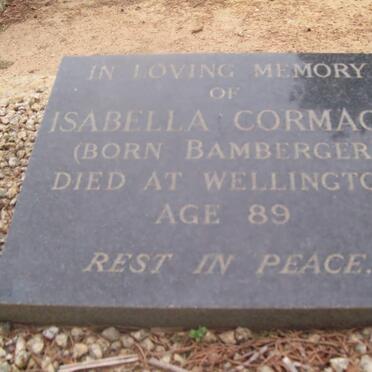 CORMACK Isabella nee BAMBERGER