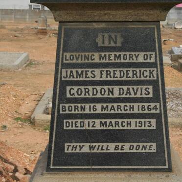 DAVIS James Frederick Gordon 1864-1913