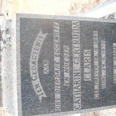 CLARIS Catharine Gertruida nee DREYER 1885-1970