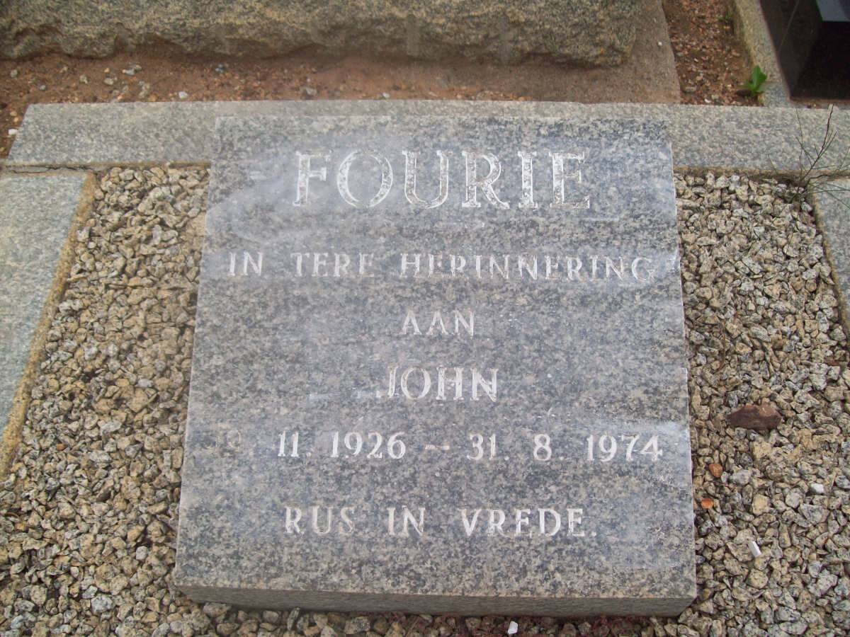 FOURIE John 1926-1974