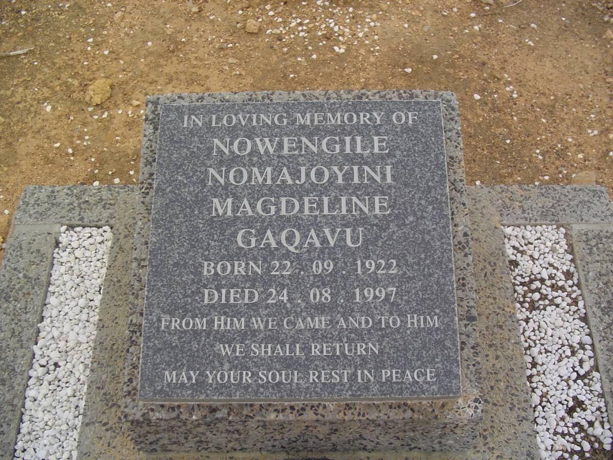 GAQAVU Nowengile Nomanjoyini Magdeline 1922-1997