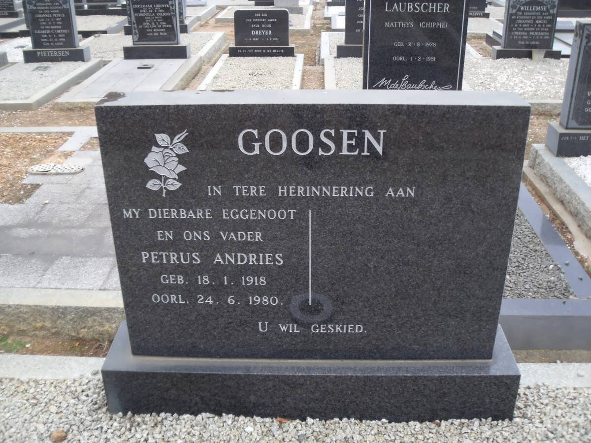 GOOSEN Petrus Andries 1918-1980
