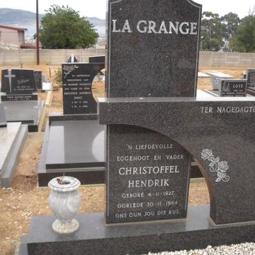 GRANGE Christoffel Hendrik, la 1927-1984