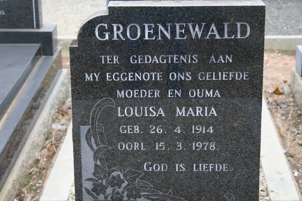 GROENEWALD Louisa Maria 1914-1978