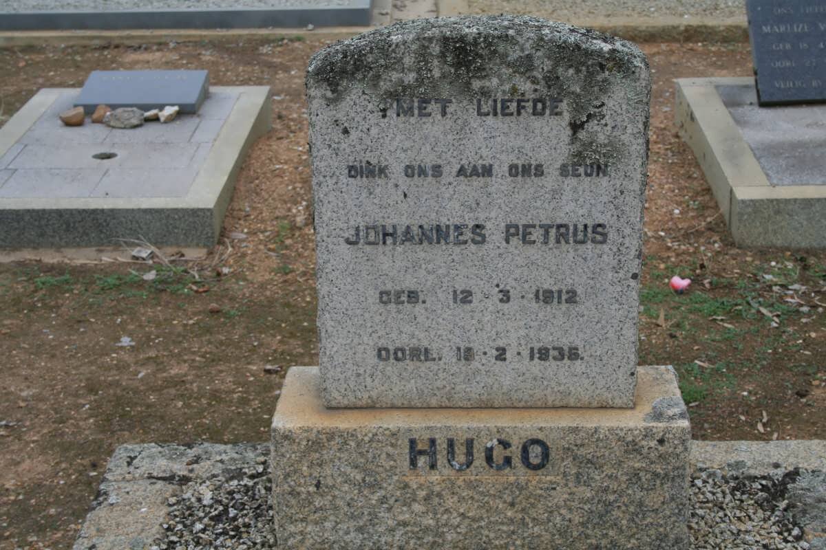 HUGO Johannes Petrus 1912-1935