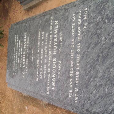 HUYSAMEN Francois 1972-2001 :: LABUSCHAGNE J.C. 1981-2001