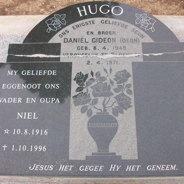 HUGO Niel 1916-1996 :: HUGO Daniel Gideon 1949-1971