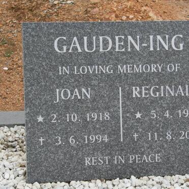 ING Reginald, Gauden 1913-2007 &amp; Joan 1918-1994