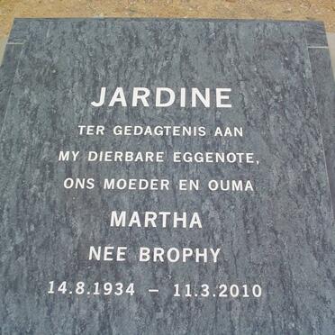 JARDINE Martha nee BROPHY 1934-2010