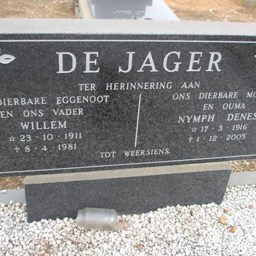 JAGER Willem, de 1911-1981 &amp; Nymph Denese 1916-2005