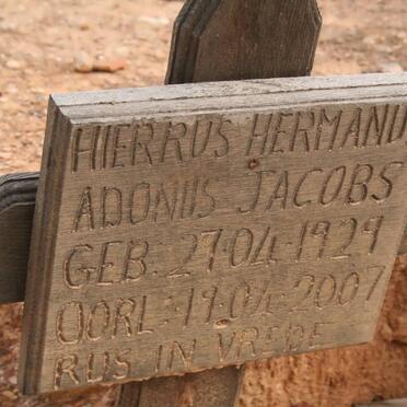 JACOBS Hermanus Adonus 1929-2007