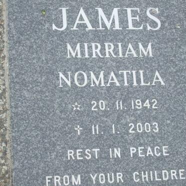 JAMES Mirriam Nomatila 1942-2003