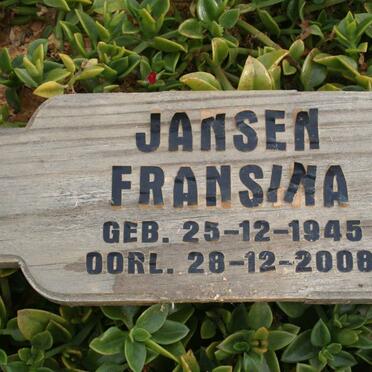 JANSEN Fransina 1945-2008