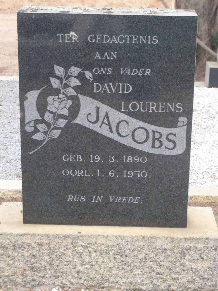 JACOBS David Lourens 1890-1970