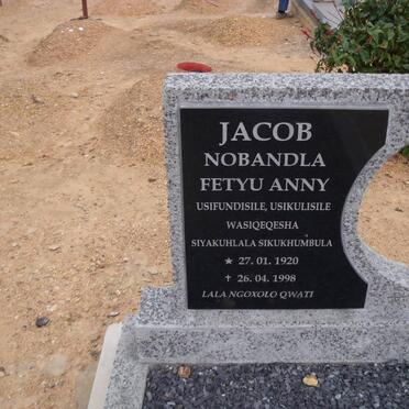 JACOB Nobandla Fetyu Anny 1920-1998