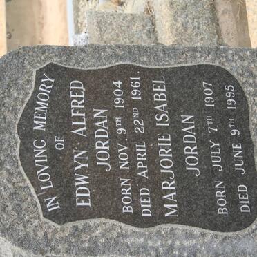 JORDAN Edwyn Alfred 1904-1961 &amp; Marjorie Isabel 1907-1995