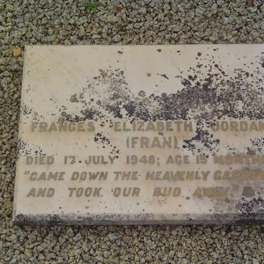 JORDAN Frances Elizabeth -1948