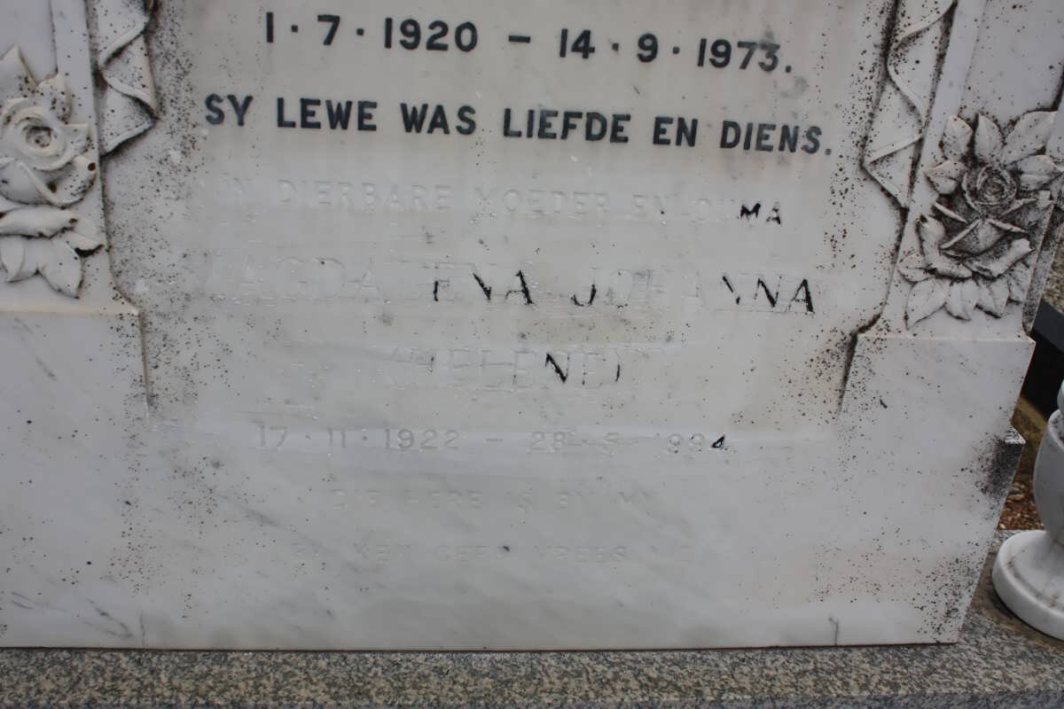 JORDEN Magdalena Johanna 1922-1994