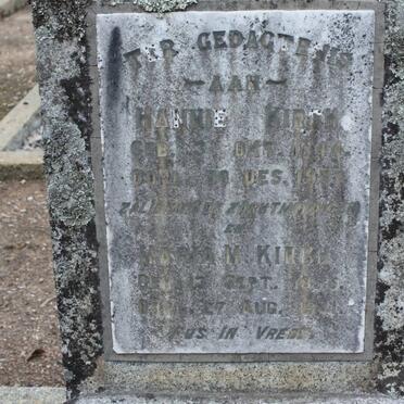 KIRCH Hannie 1844-1937 :: KIRCH Maria M. 1856-1941