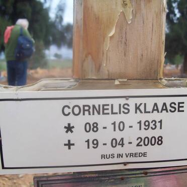 KLAASE Cornelis 1931-2008 &amp; Mietjie 1948-2007