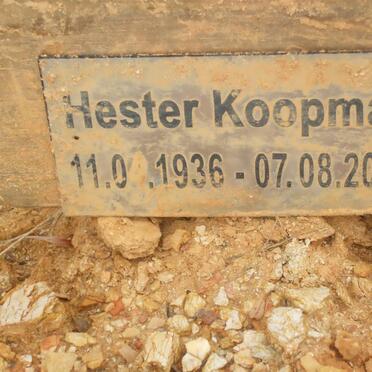 KOOPMAN Hester 1936-2008